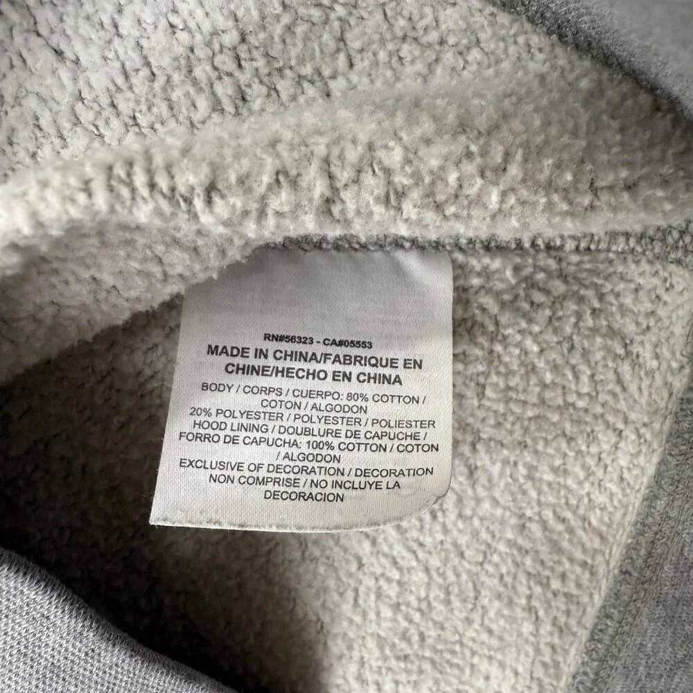 VTG Y2K‎ Nike Embroidered Swoosh Hoodie Heather Gray Streetwear Adult Size XL